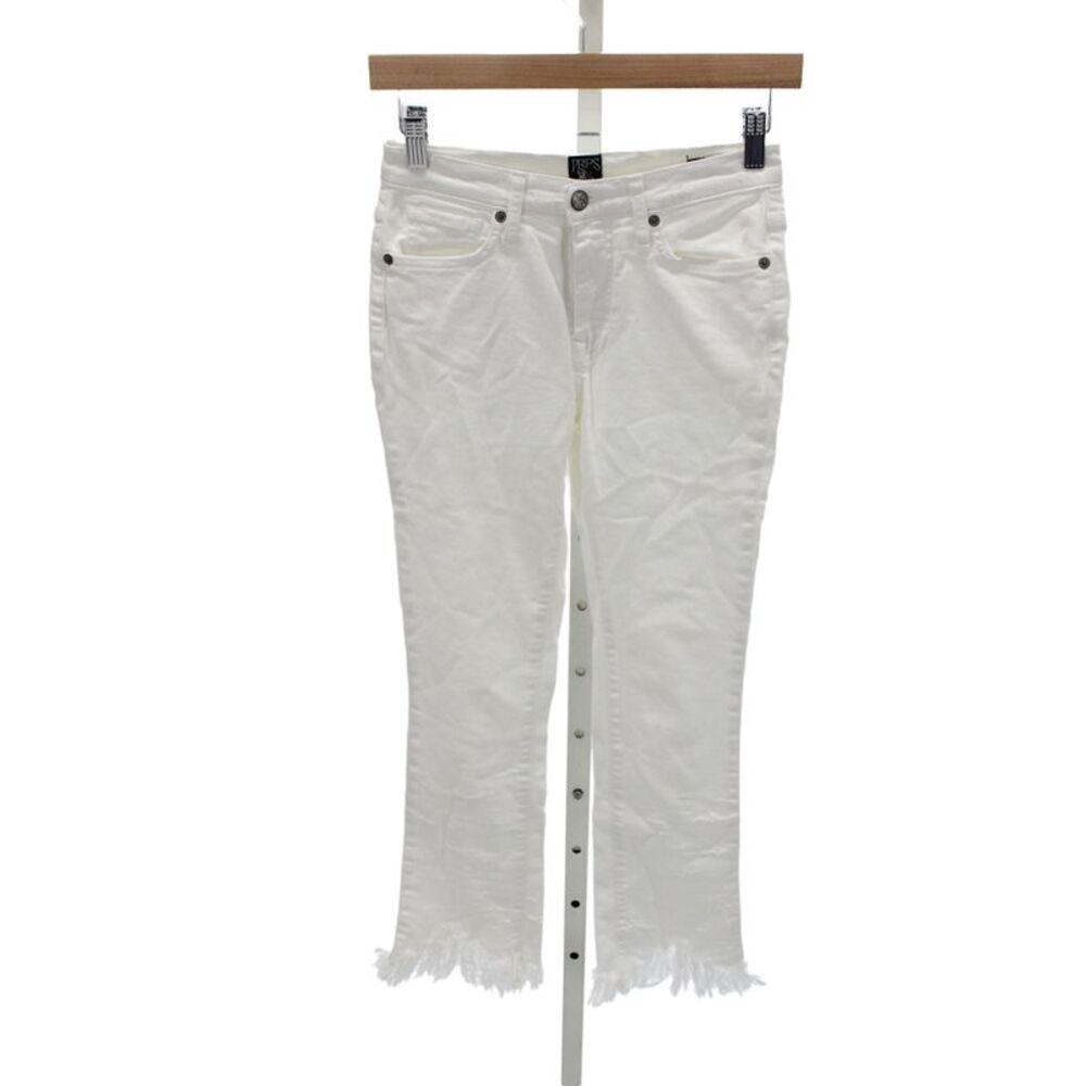 PRPS Womens White Cropped Skinny Jeans Mid Rise Inseam 26 Size 24